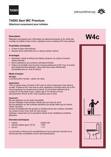 W4c TASKI Sani WC Premium - Diversey