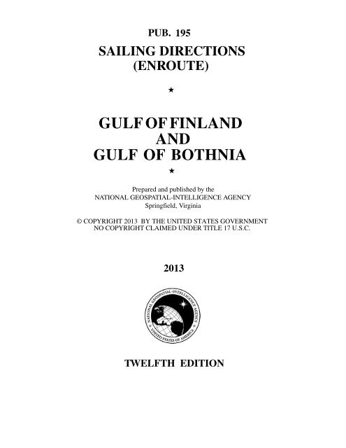 gulf of finland and gulf of bothnia - Maritime Safety Information ...