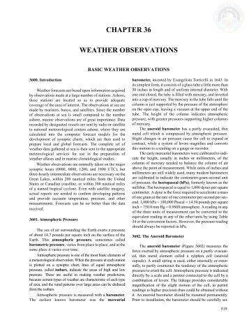 CHAPTER 36 WEATHER OBSERVATIONS