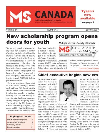 MS 109236 Newsletter ENG - Multiple Sclerosis Society of Canada