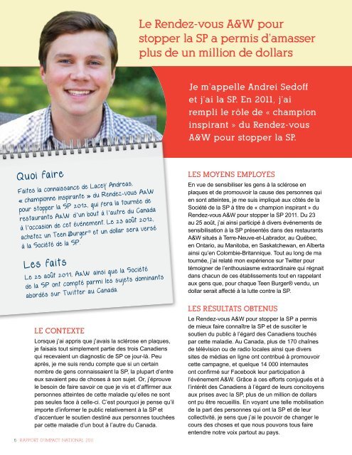 RappoRt d'impact national 2011