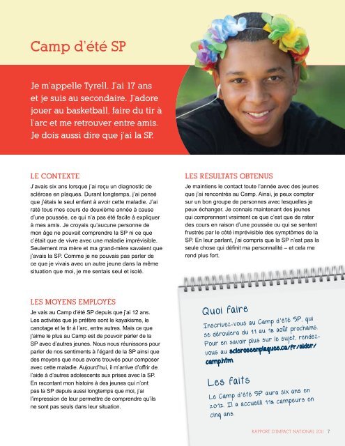 RappoRt d'impact national 2011
