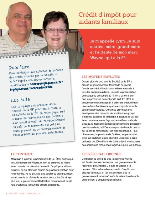 RappoRt d'impact national 2011