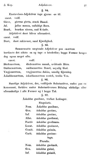 Grammatik i et Lappiske sprog. saaledes som det tales i Norsk ...