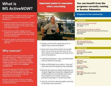 What is MS ActiveNOW? - Multiple Sclerosis Society of Canada