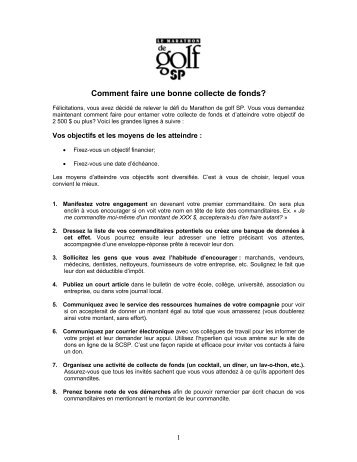 Comment faire une bonne collecte de fonds?