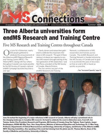 Connections July 09.indd - Multiple Sclerosis Society of Canada