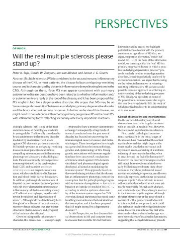 PERSPECTIVES - Multiple Sclerosis Society of Canada