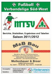 Ausgabe 117 - MTSV I - mtsv- Fussball in Hohenwestedt