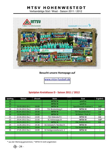 Ausgabe 117 - MTSV I - mtsv- Fussball in Hohenwestedt