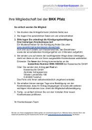 Informationsblatt zur Debeka BKK