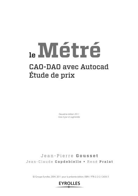 Cao Dao Avec Autocad étude De Prix Fnac