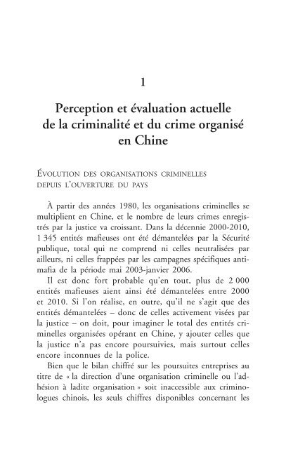 Le crime organisé en Chine - Fnac