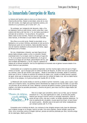 La Inmaculada Concepción de María