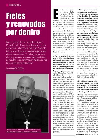 Fieles y renovados por dentro - Opus Dei