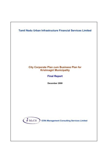 Tamil Nadu Urban Infrastructure Financial Services ... - Municipal