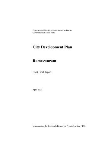 City Development Plan Rameswaram - Municipal - Tamil Nadu ...