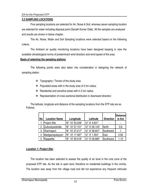 Environmental Impact Assessment - Municipal