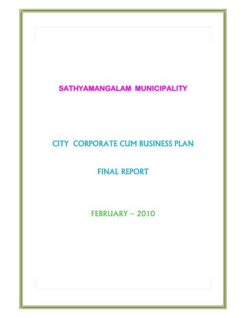 city corporate cum business plan - Municipal