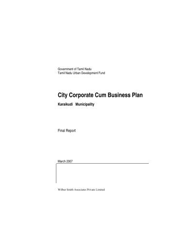 City Corporate Cum Business Plan - Municipal