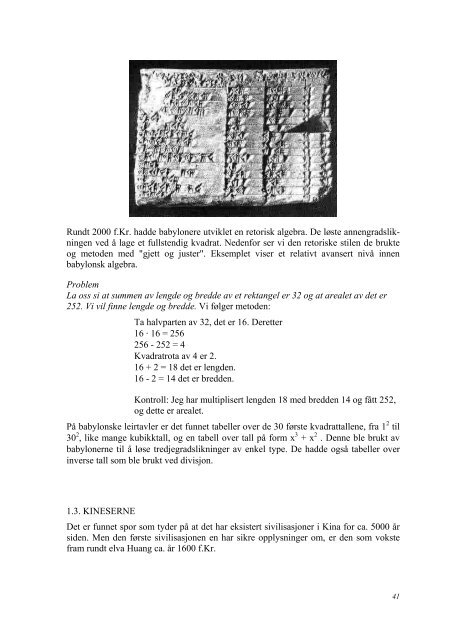 Matematisk kulturhistorie - Munin - Universitetet i Tromsø