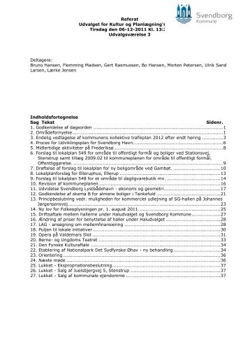 00 Referat med bilag - Svendborg Kommune - PolitikerWeb