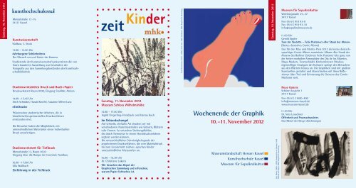 Flyer zum Wochenende der Graphik - Museumslandschaft Hessen ...