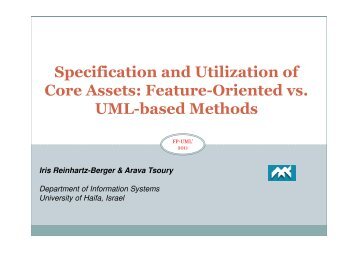 Feature-Oriented vs. UML-based Methods - ER 2011