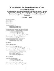 Checklist of the Scarabaeoidea of the Nearctic Realm