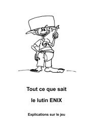 Tout ce que sait le lutin ENIX