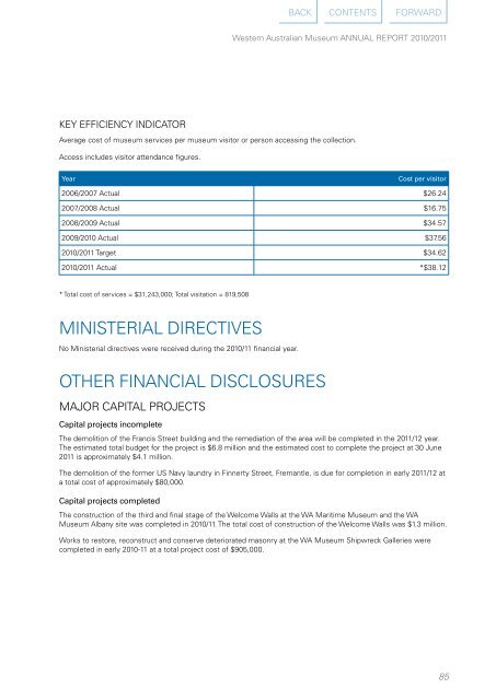 Annual Report 2010-2011 - Western Australian Museum