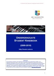 UNDERGRADUATE STUDENT HANDBOOK - Music