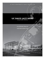 UC DaviS JaZZ BanD - UC Davis: Department of Music