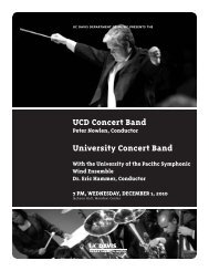 UCD Concert Band University Concert Band - UC Davis ...