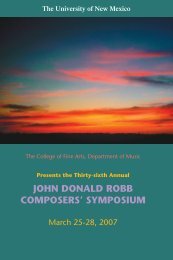 john donald robb composers' symposium - Department of Music ...