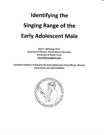 Identifying the Singing Range of the Early Adolescent Male