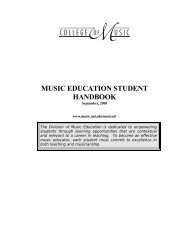MUSIC EDUCATION STUDENT HANDBOOK - UNT College of ...