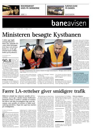 Ministeren besøgte Kystbanen - Banedanmark