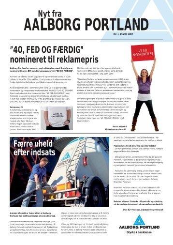 40, FED OG FÆRDIG” nomineret til reklamepris - Aalborg Portland