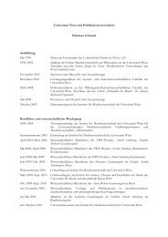 Curriculum Vitae und Publikationsverzeichnis - Institut für ...