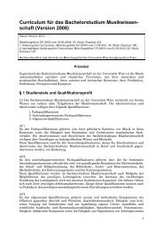 Curriculum für das Bachelorstudium ... - Universität Wien