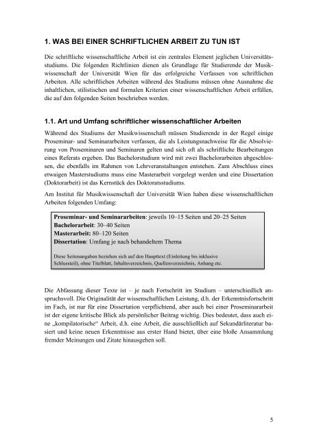 Richtlinien und Tipps für schriftliche Arbeiten am Institut für ...