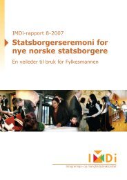Statsborgerseremoni for nye norske statsborgere. En veileder ... - IMDi