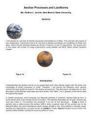 Aeolian processes and landforms - Mu-SPIN - NASA