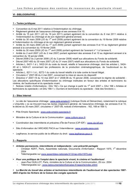 Le régime d'assurance chômage des intermittents du ... - Artishoc