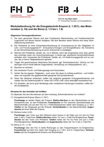 Werkstattanleitung [26 kB] - FB 4 Allgemein - Fachhochschule ...