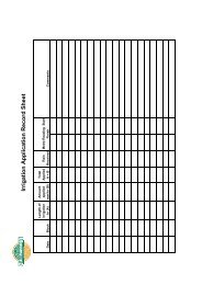 irrigation application record sheet