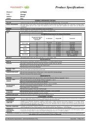 Produce Specifications