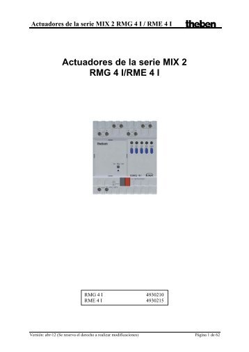 Actuadores de la serie MIX 2 RMG 4 I / RME 4 I