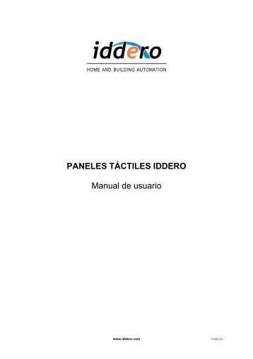 PANELES TÁCTILES IDDERO Manual de usuario